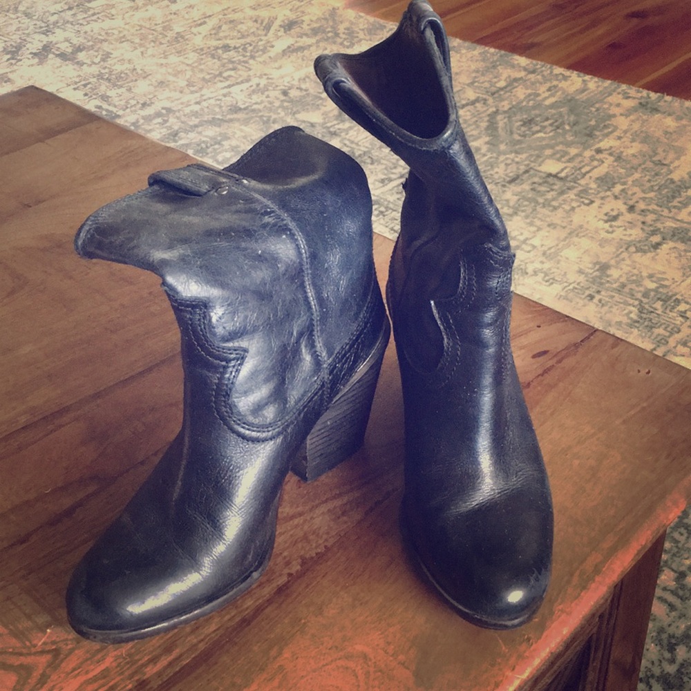 Lucky Brand Black Leather Boot Sz 8